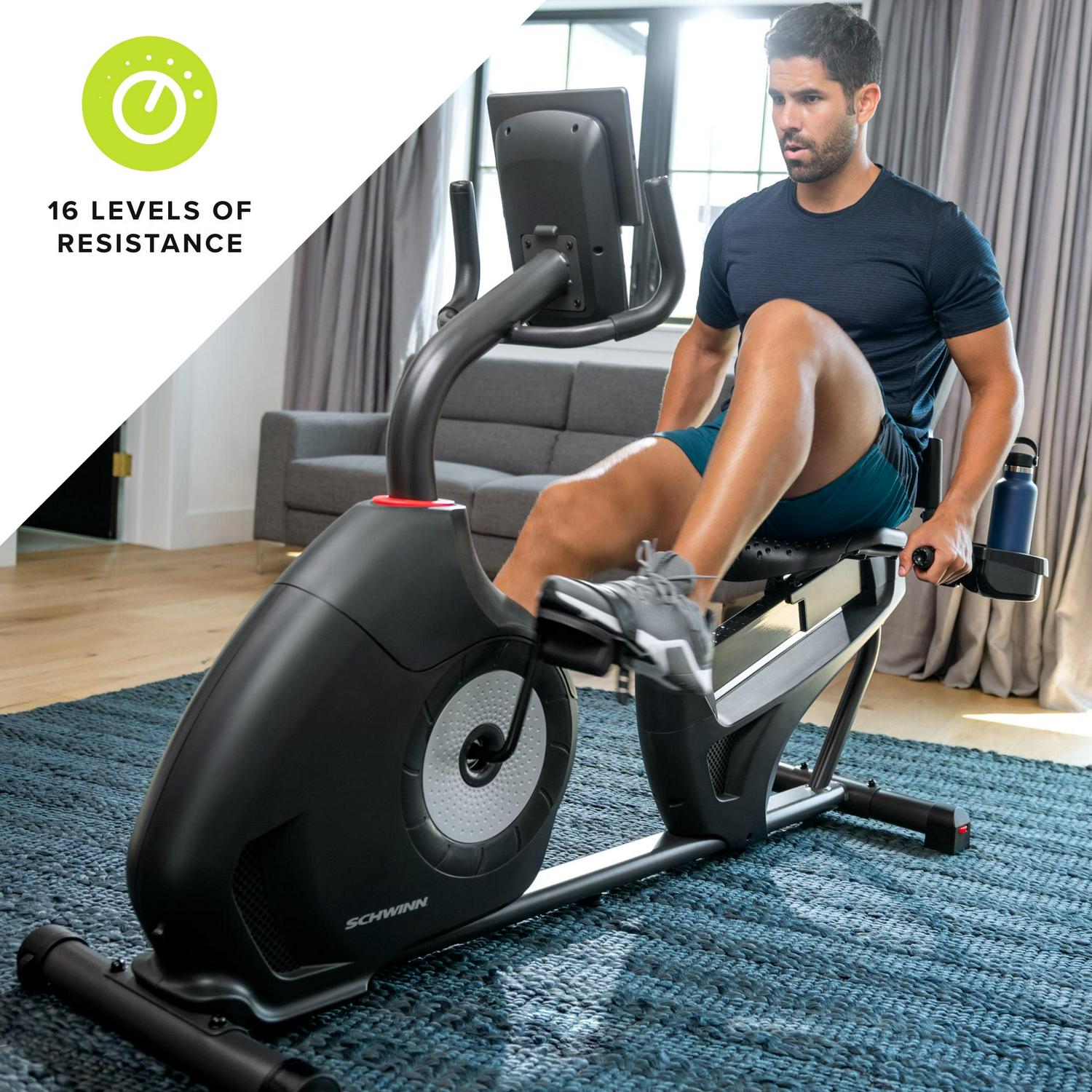 Schwinn 230 Recumbent Exercise Bike with Explore the World and Zwift Compatibility - Image 7