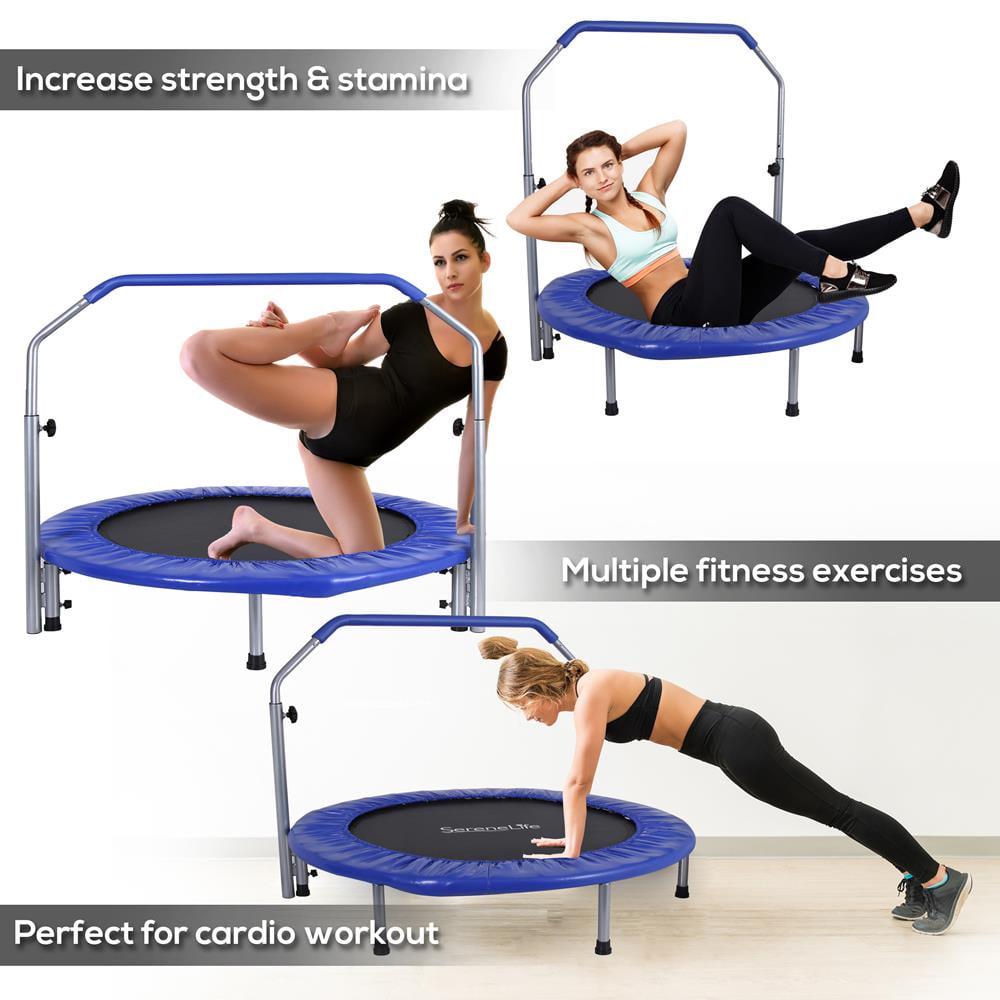 SereneLife 40 Inch Portable Highly Elastic Jumping Sports Trampoline, Adult Size - Image 2