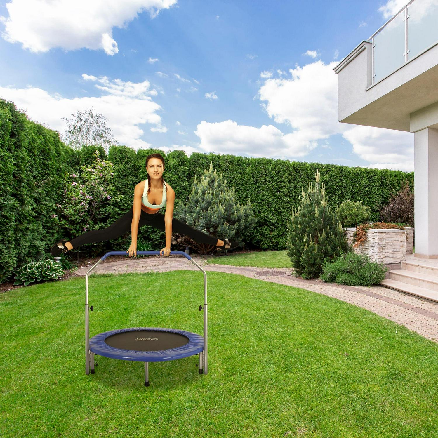 SereneLife 40 Inch Portable Highly Elastic Jumping Sports Trampoline, Adult Size - Image 8