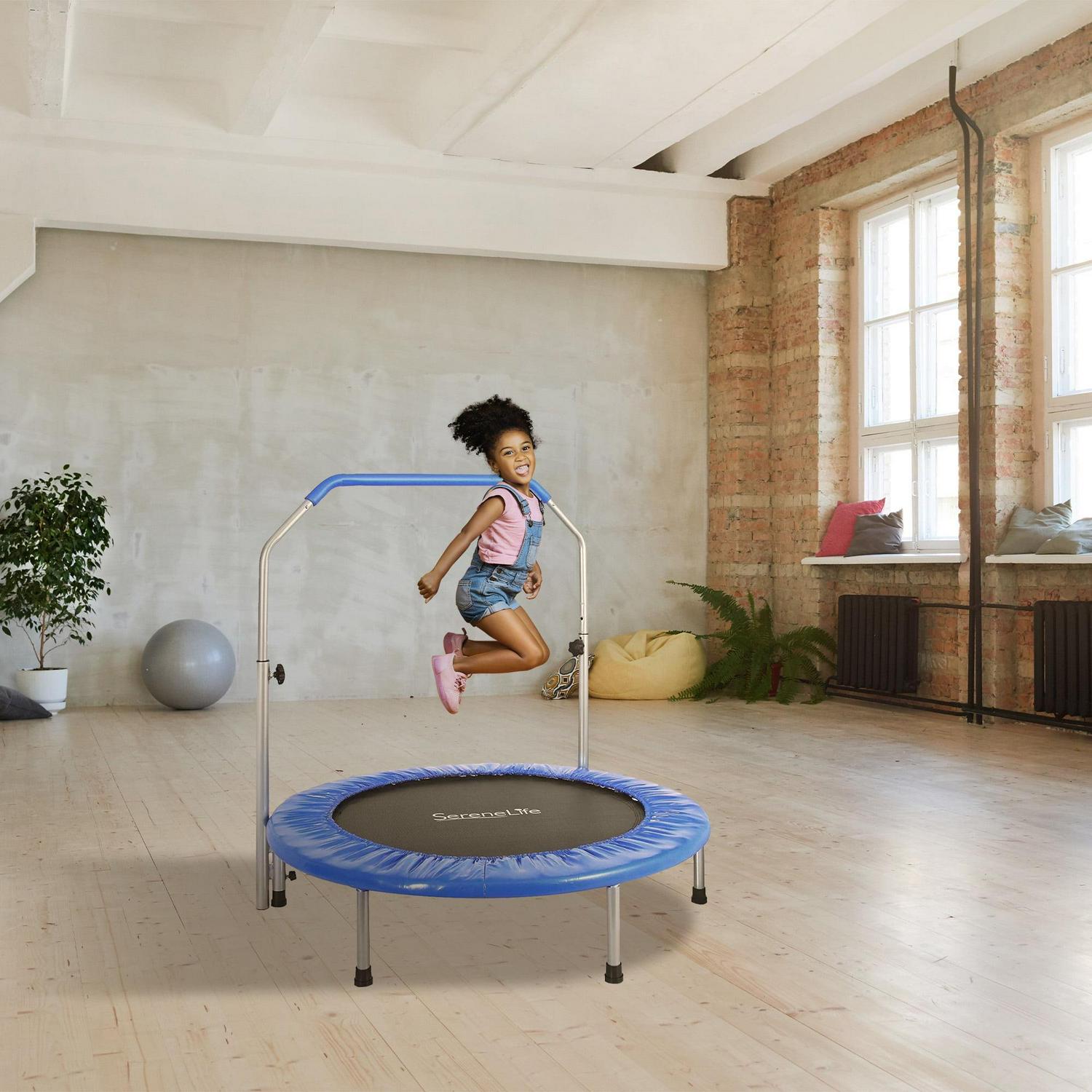 SereneLife 40 Inch Portable Highly Elastic Jumping Sports Trampoline, Adult Size - Image 7