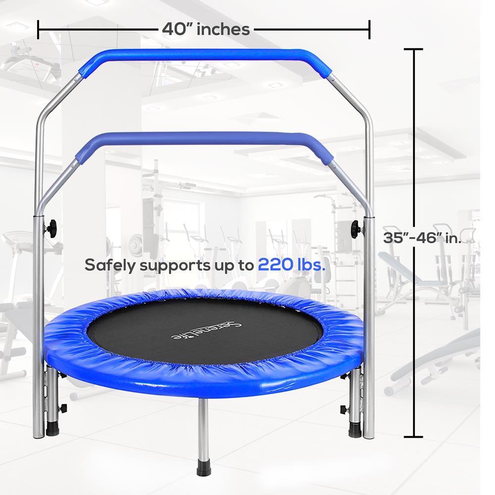 SereneLife 40 Inch Portable Highly Elastic Jumping Sports Trampoline, Adult Size - Image 3