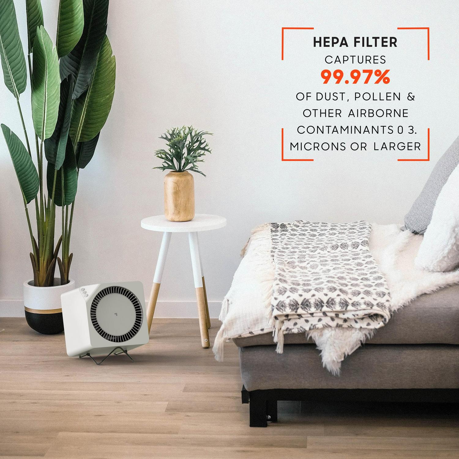 Sharper Image True HEPA Air Purifier, Covers up to 95 Sq. feet, White (New) - Image 4