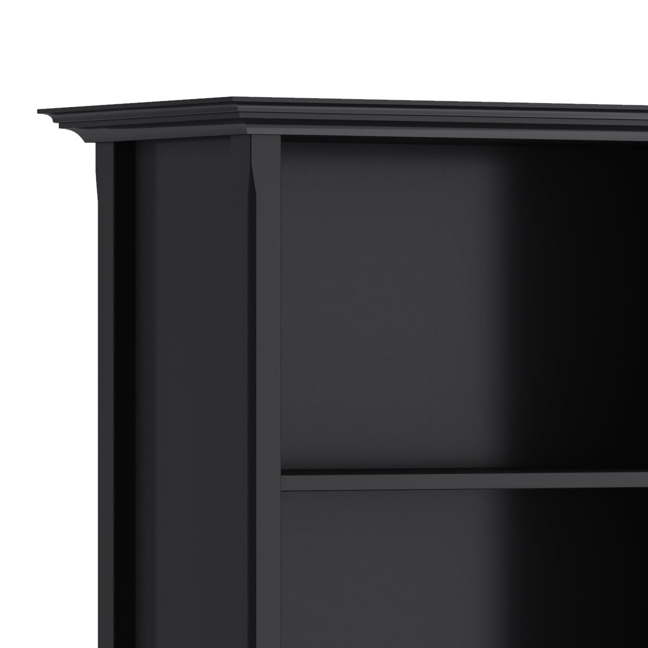Amherst 30 inch Wide Solid Wood Transitional 5 Shelf Bookcase in Black - Image 2