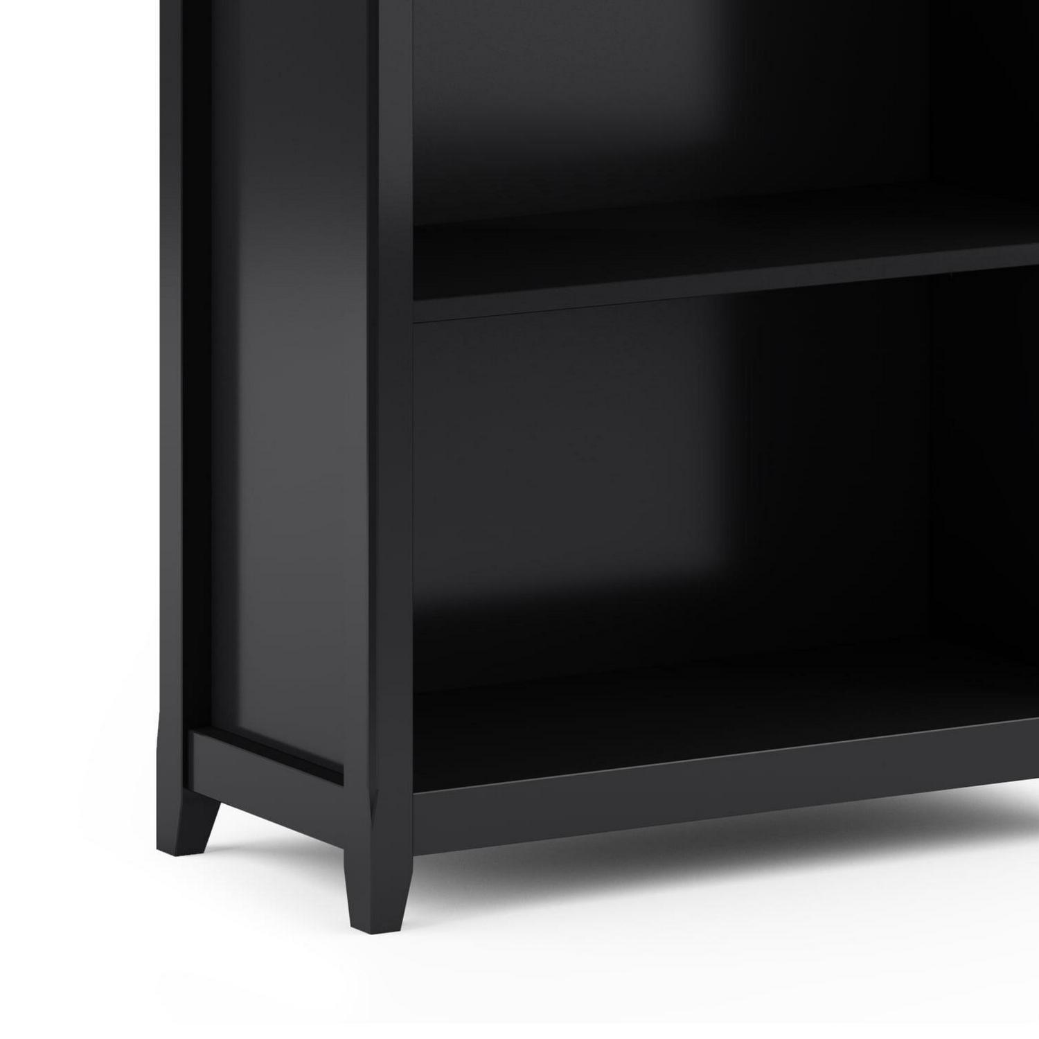 Amherst 30 inch Wide Solid Wood Transitional 5 Shelf Bookcase in Black - Image 6