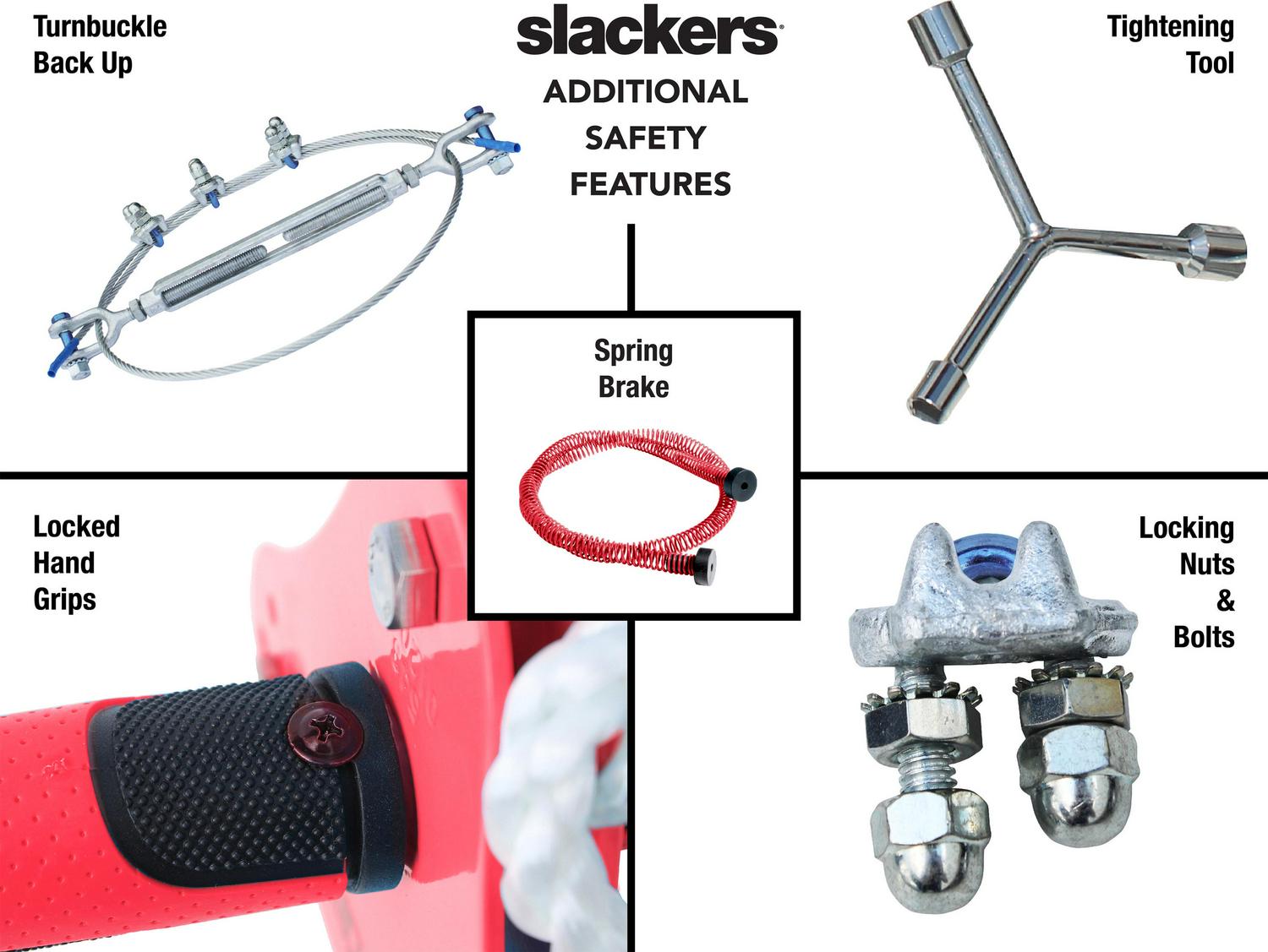 Slackers 90' Zipline Kit with Seat and Bonus Spring Brake System Including Premium Zipline Safety Features - Image 4