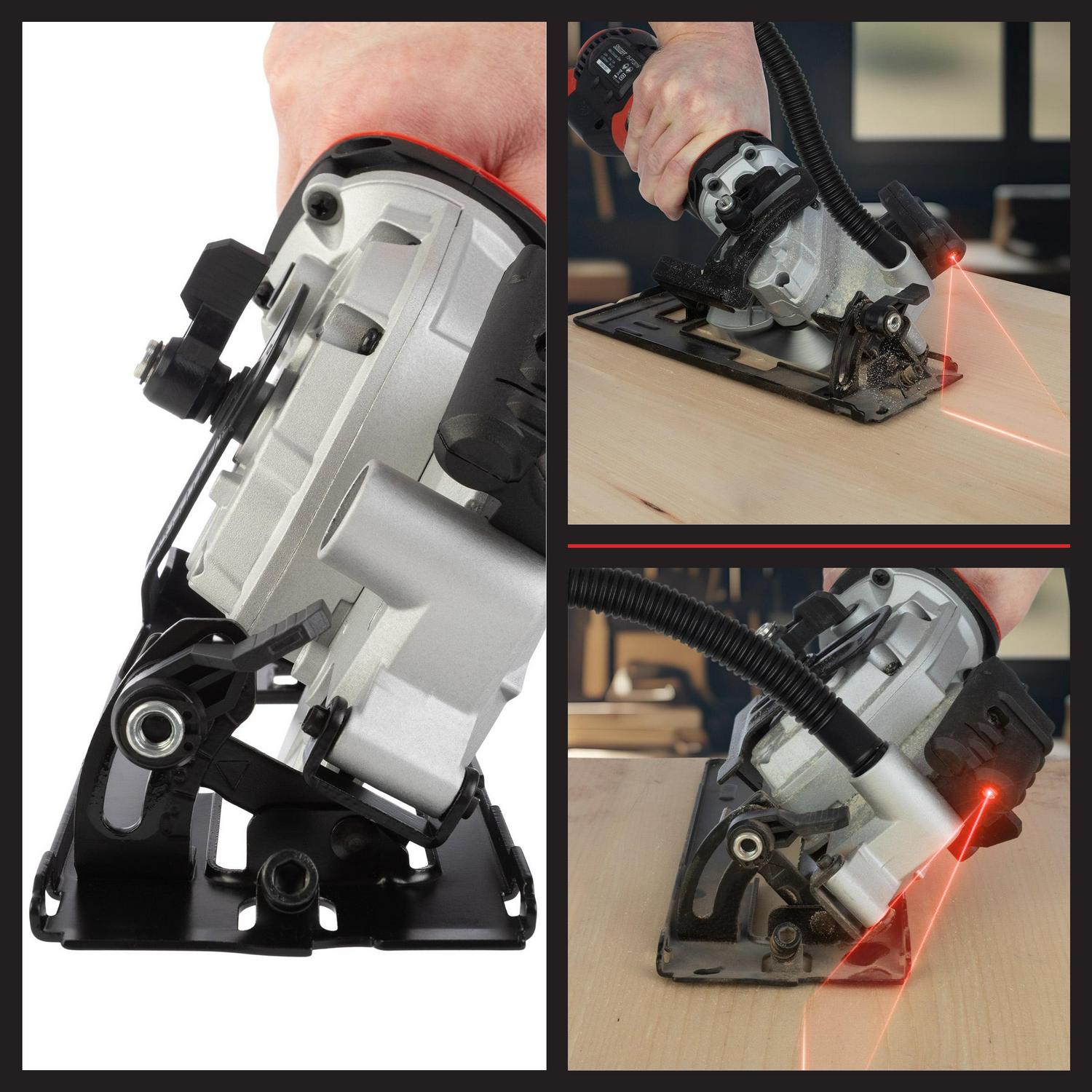 Stalwart 5.8 Amp 4-1/2 Inch Mini Circular Saw with 6 Blades and Laser Guide - Image 11