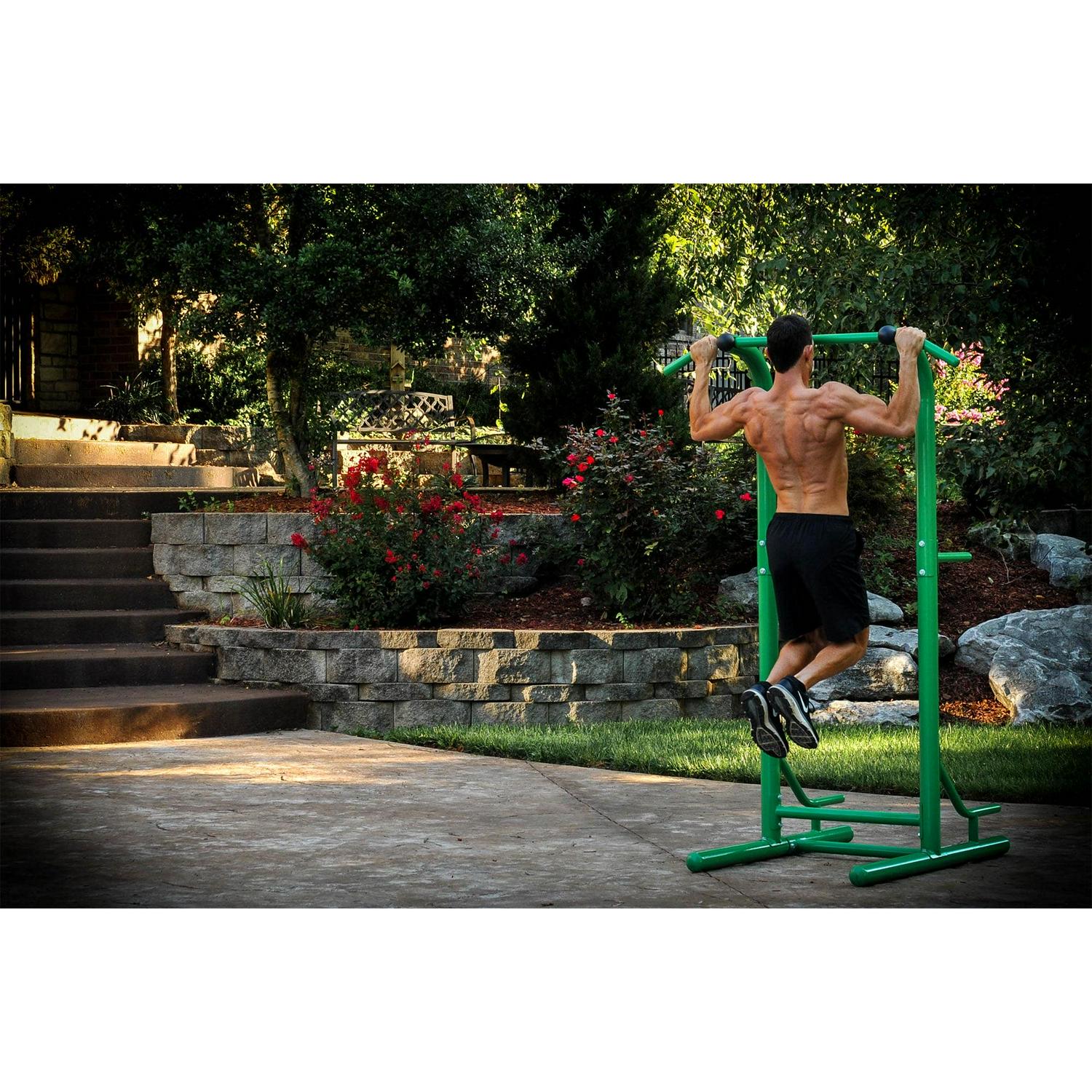 Stamina Products Outdoor Fitness Strength Training Power Tower, Green - Image 6
