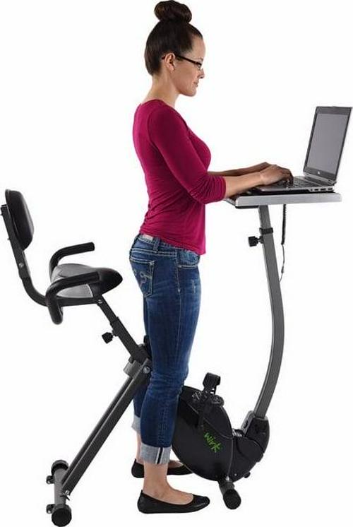 Stamina WIRK Upright Exercise Bike Workstation and Standing Desk, 300 lb. Weight Capacity - Image 7