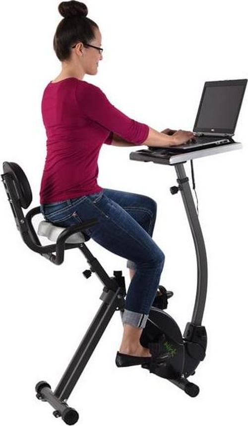 Stamina WIRK Upright Exercise Bike Workstation and Standing Desk, 300 lb. Weight Capacity - Image 6