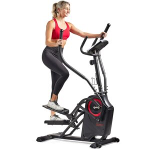 Sunny Health & Fitness Magnetic Vertical Elliptical Cardio Climber Machine and Exercise Stepper, Workout Cross Trainer, SF-E3919