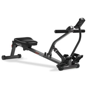 Sunny Health & Fitness Compact Hydraulic Rower & Free SunnyFit® App Via Bluetooth - Home Use Rowing Machine w 12X Resistance - SF-RW1205SMART