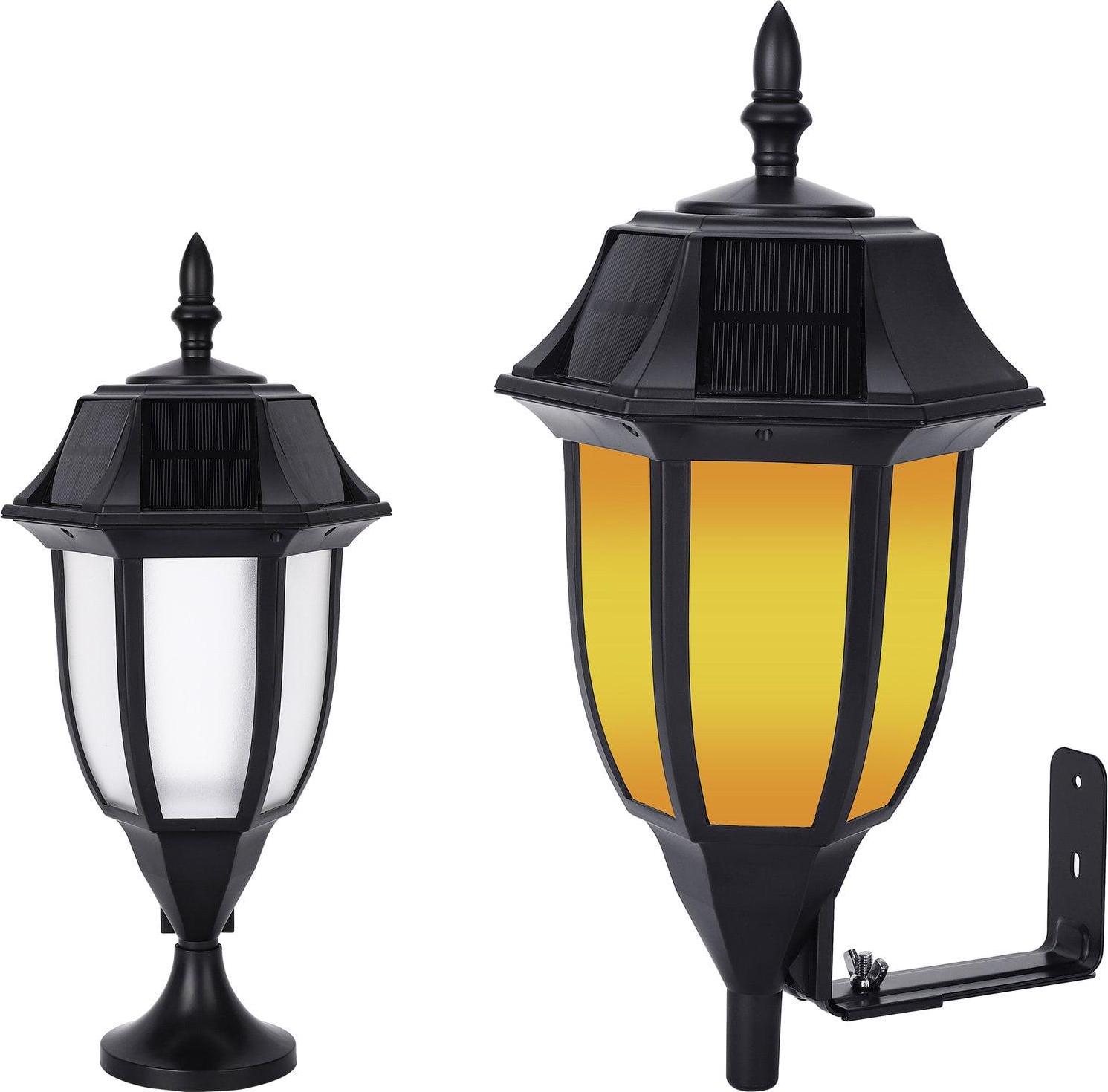 Techko Solar Wall or Pillar Light – Amber or White Light