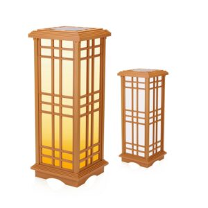 Techko Solar Zen Lantern – Amber or White Light (24.5"high)