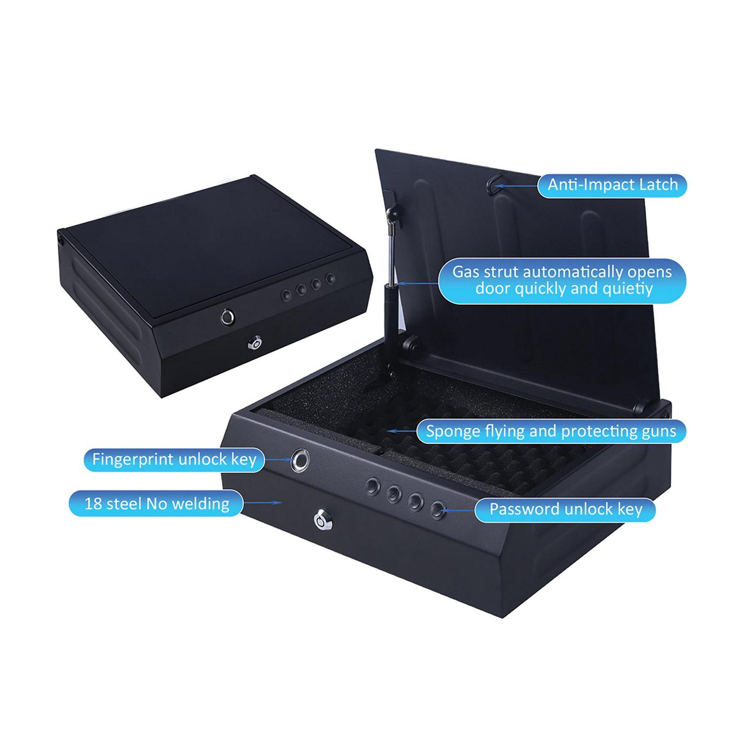 Tokk PL15 PL15 Versatile Fingerprint Safe, Black - Image 8