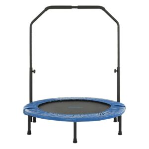 Upper Bounce 48" Mini Trampoline with Adjustable Handbar – Round Foldable Rebounder Fitness Trampoline for Kids & Adults