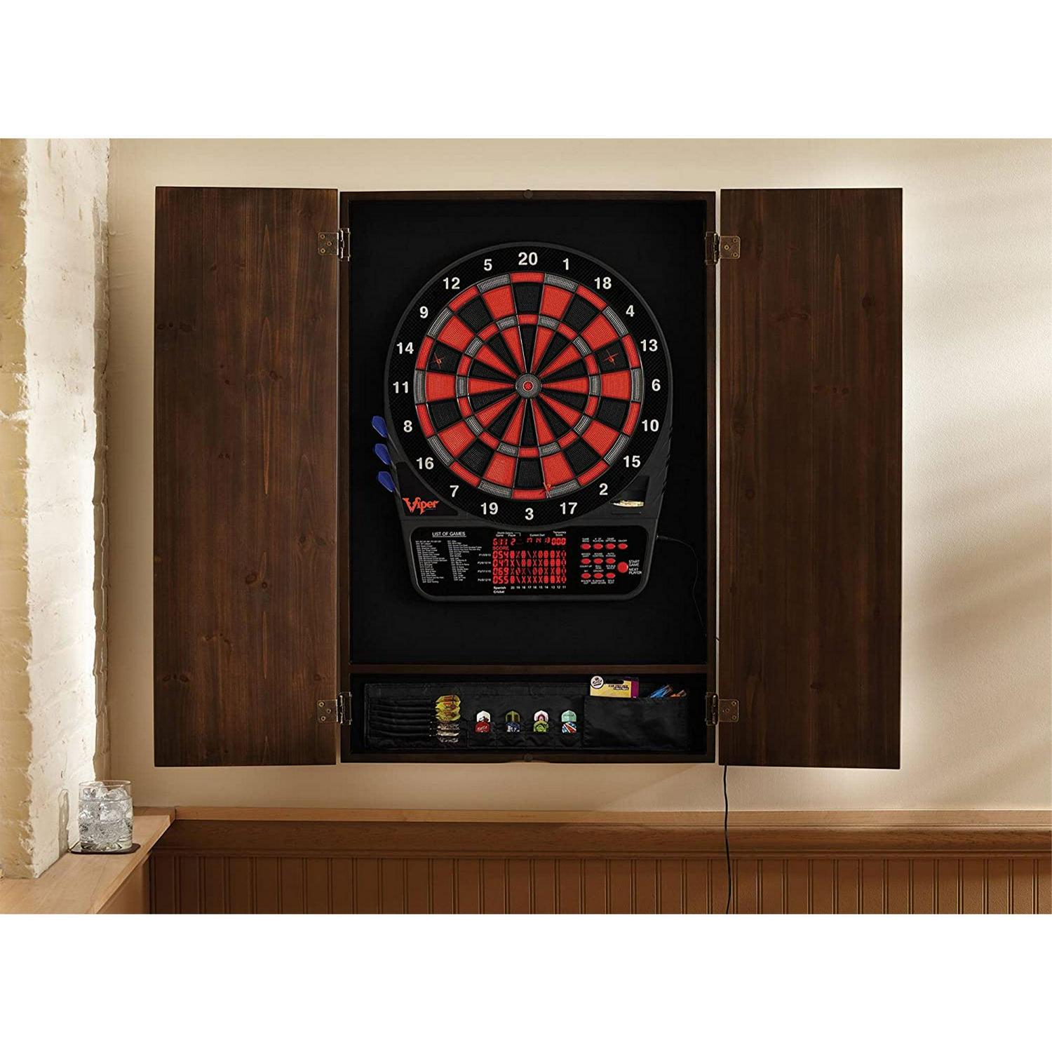 Viper Classic Metropolitan Soft Tip Solid Wood Dartboard Cabinet, Espresso - Image 10