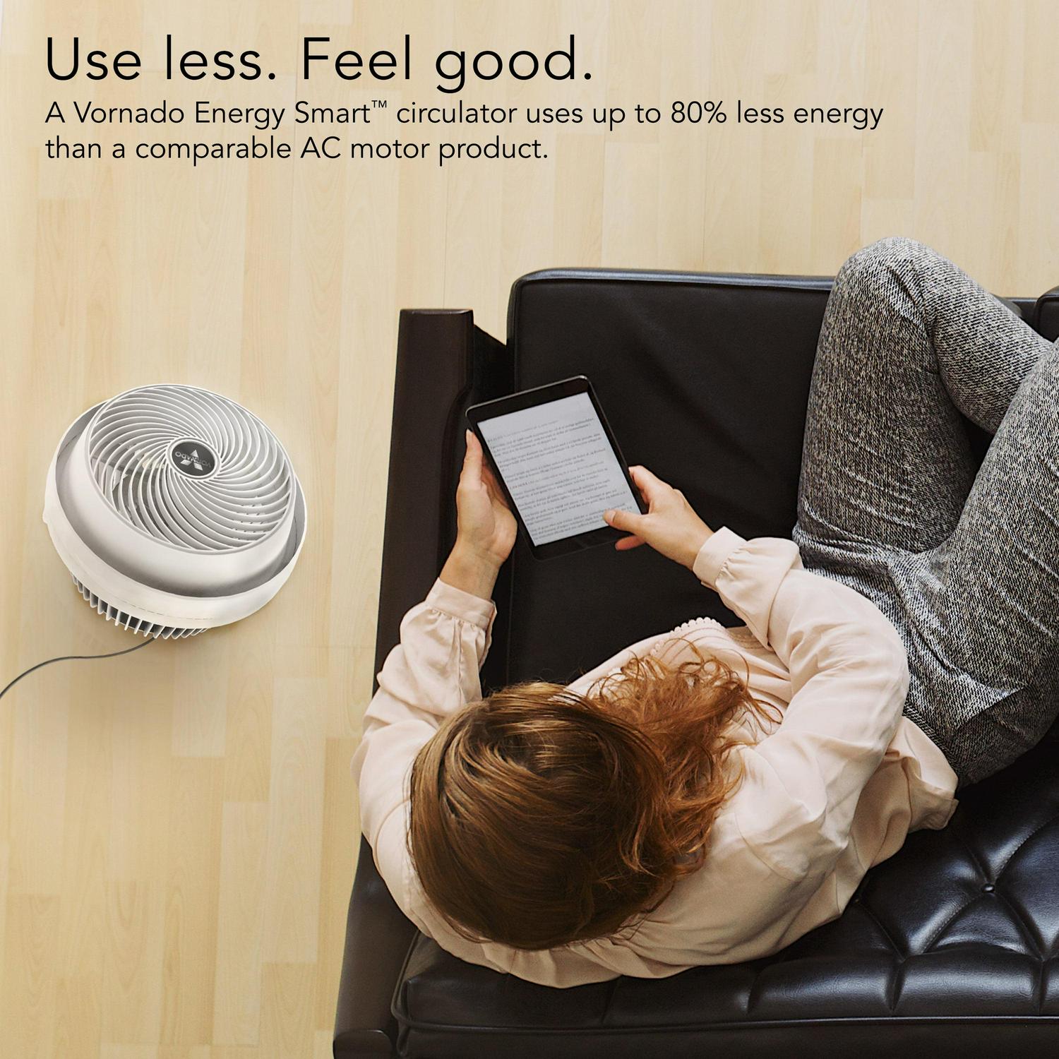 Vornado 610DC Energy Smart Air Circulator Fan with Variable Speed Control, DC Motor, Adjustable Head, Quiet Fan for Bedroom, Office, Home - Image 4