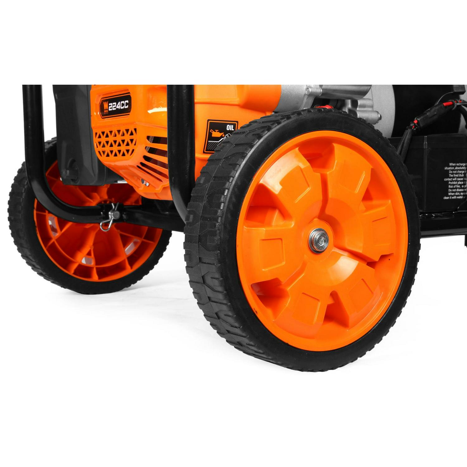 WEN 5,600-Watt Portable Generator with Wheel Kit, Electric Start, 224cc, Transfer-Switch, RV-Ready, and CO Watchdog (GN5602X) - Image 9