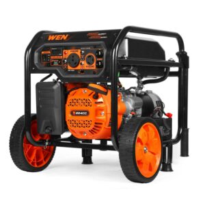 WEN 5,600-Watt Portable Generator with Wheel Kit, Electric Start, 224cc, Transfer-Switch, RV-Ready, and CO Watchdog (GN5602X)