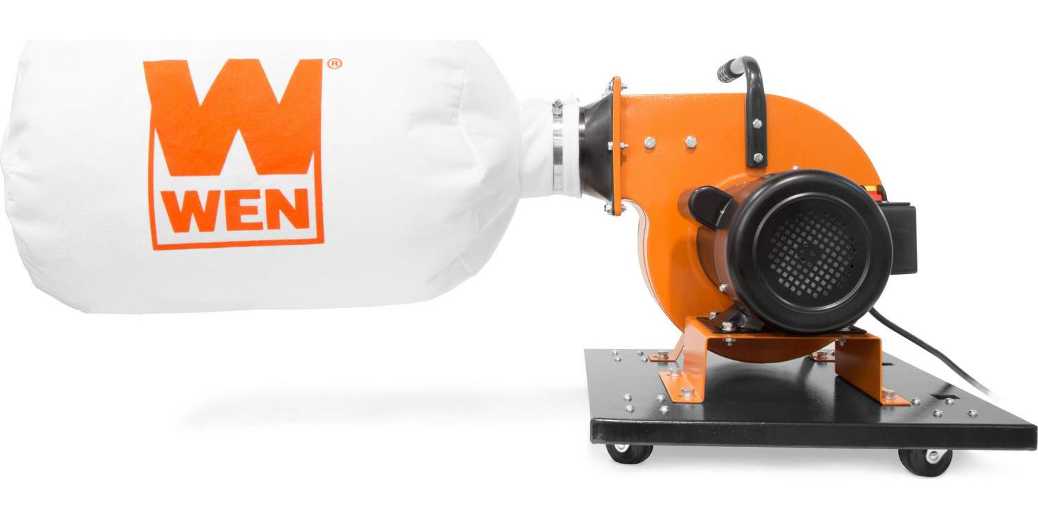 WEN 7.4-Amp Rolling Dust Collector with Induction Motor, 15-Gallon Bag and Optional Wall Mount - Image 3