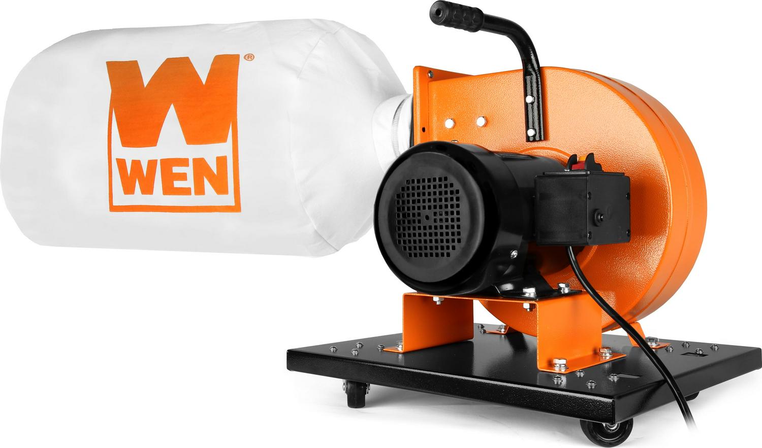 WEN 7.4-Amp Rolling Dust Collector with Induction Motor, 15-Gallon Bag and Optional Wall Mount