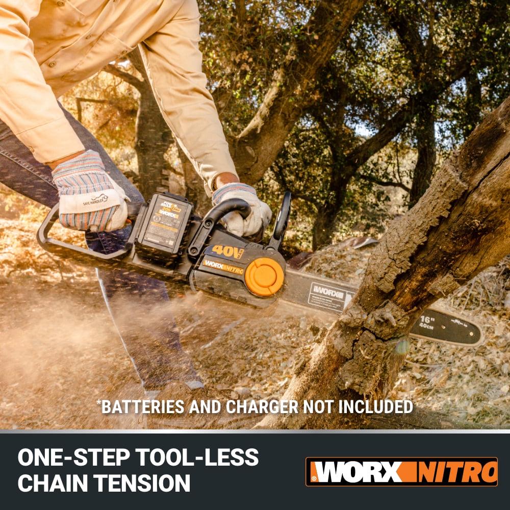 Worx Nitro WG385.9 40V Power Share 16" Cordless Chainsaw with Brushless Motor (Tool Only) - Image 6