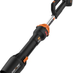 Worx WG543 130 MPH at 410 CFM Battery-Powered Cordless Leaf Blower, Sonic Turbine Technology