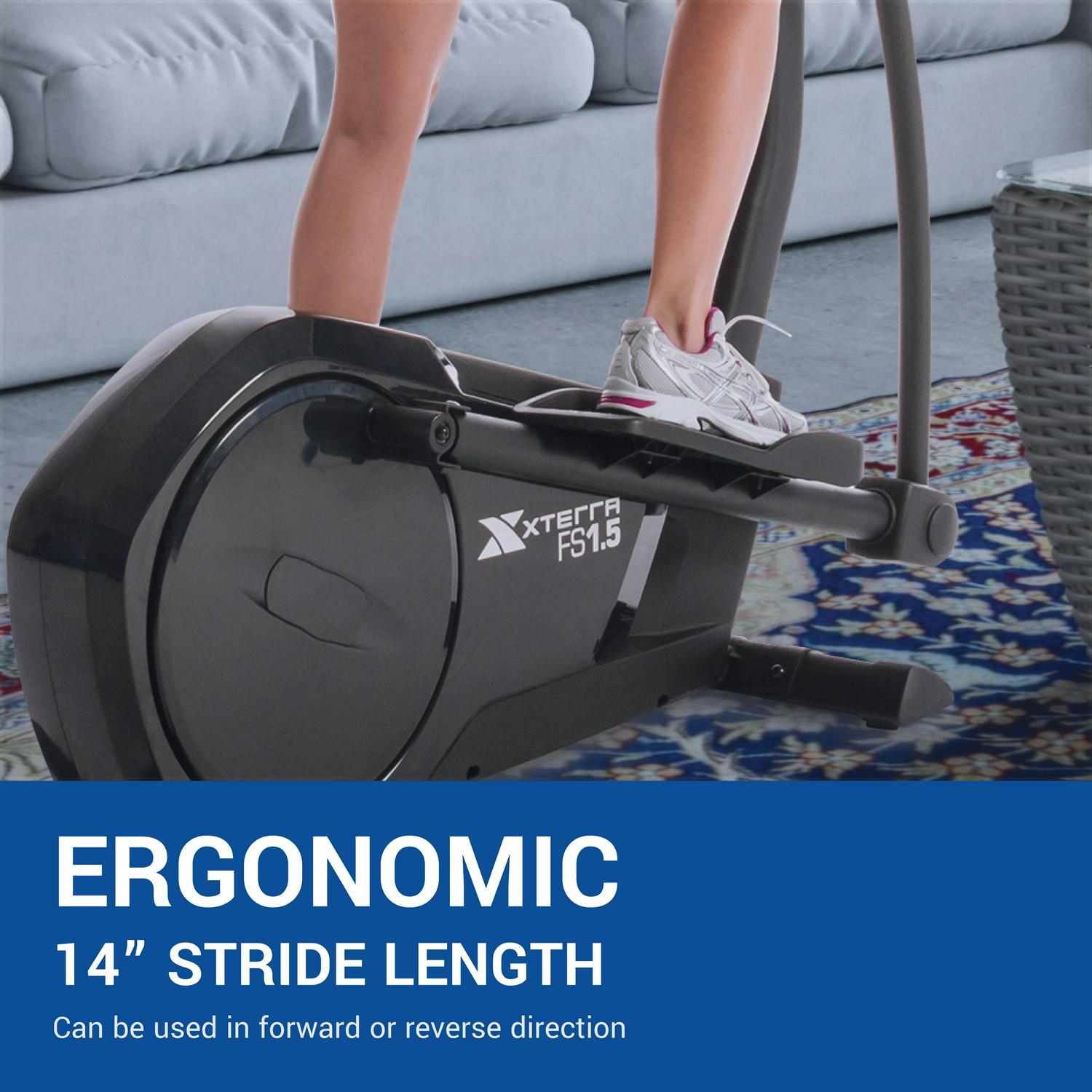 XTERRA Fitness FS1.5 Elliptical with Ergonomic Stride Length - Image 5