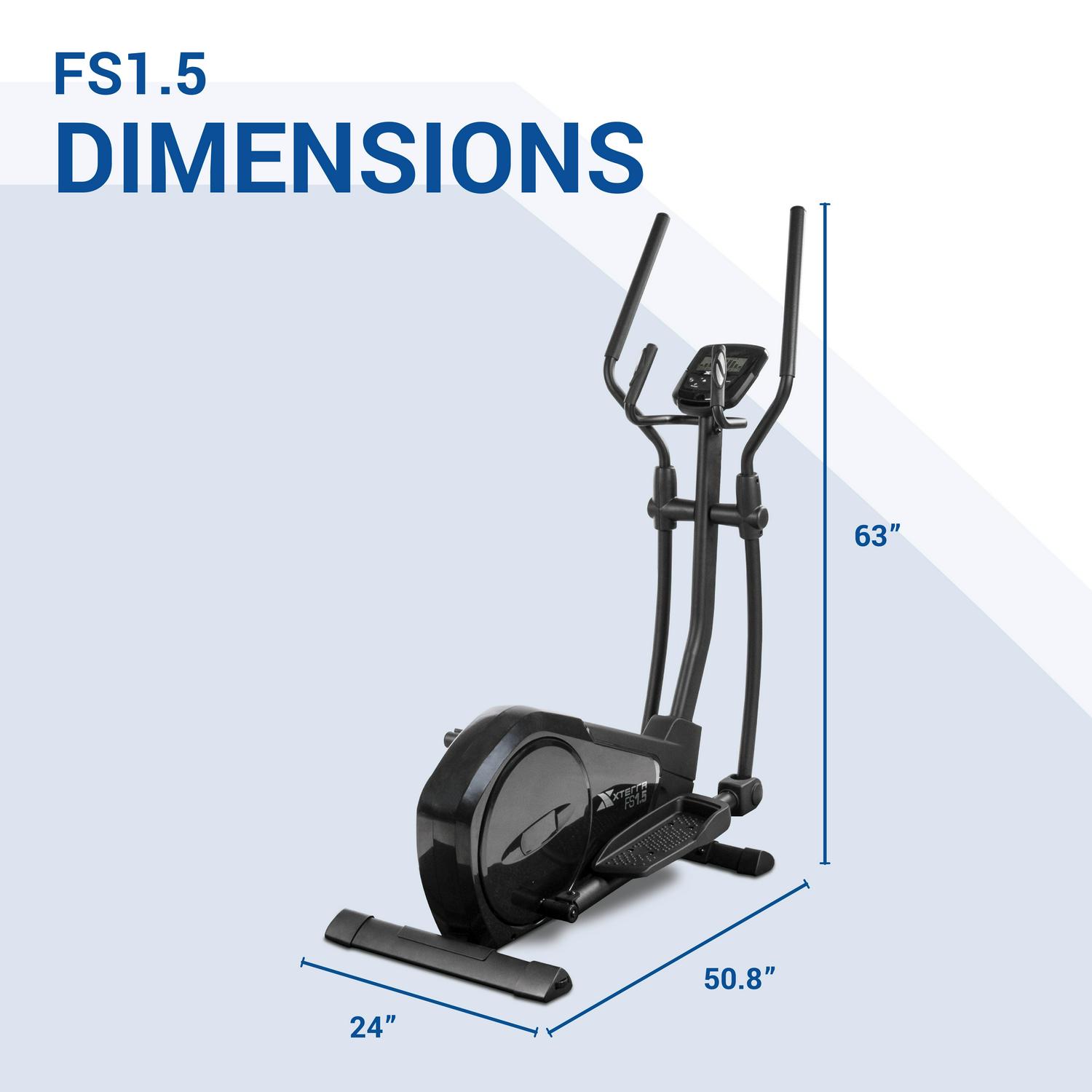 XTERRA Fitness FS1.5 Elliptical with Ergonomic Stride Length - Image 9