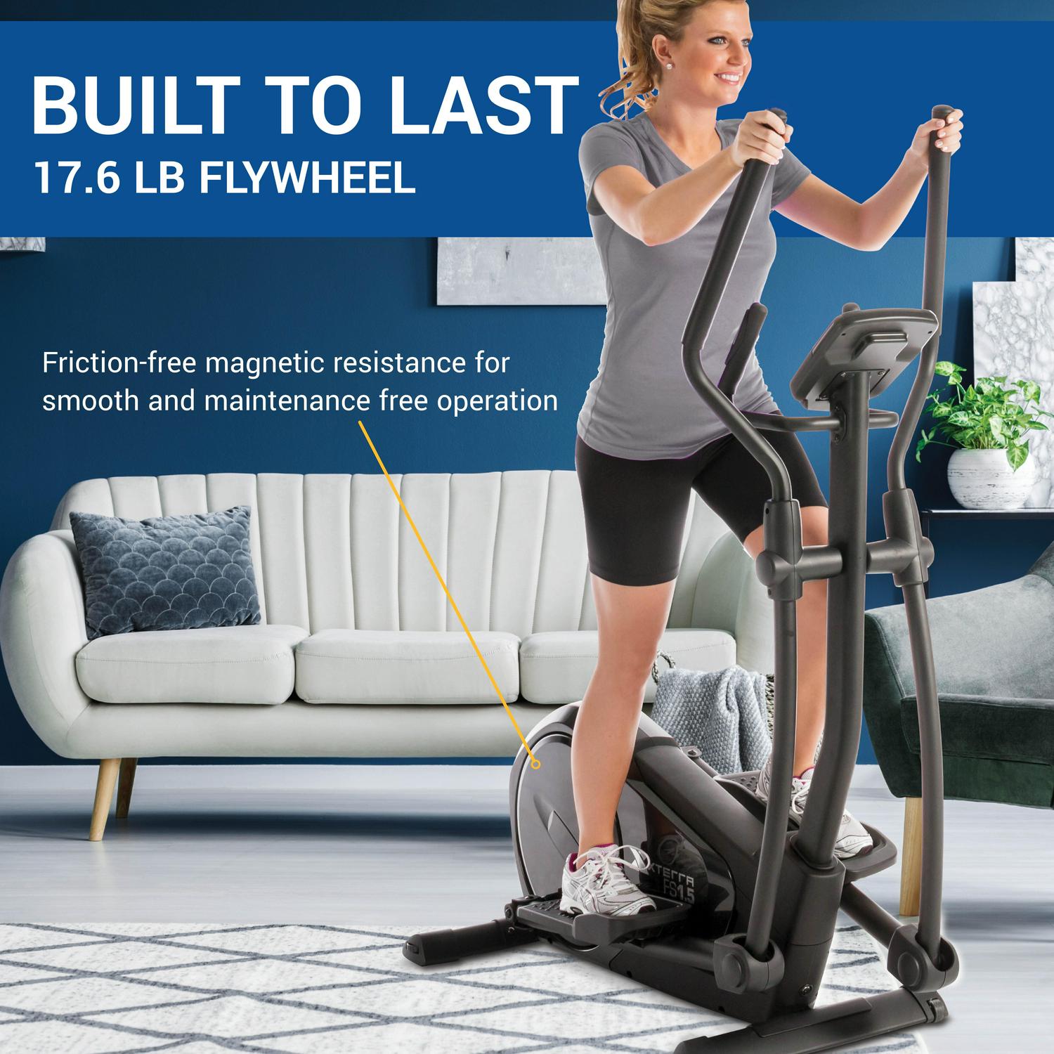XTERRA Fitness FS1.5 Elliptical with Ergonomic Stride Length - Image 4