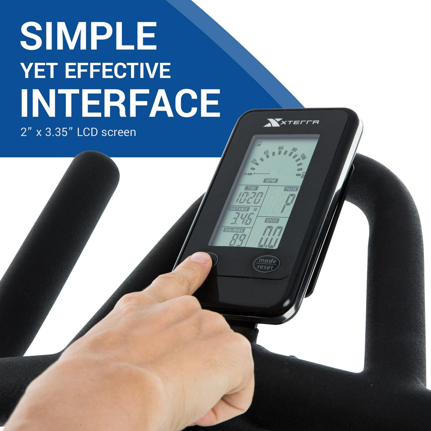 XTERRA Fitness MBX2500 Indoor Cycling Exercise Bike with 48.5 lb Flywheel, LCD Display, 8 Resistance Levels - Image 3