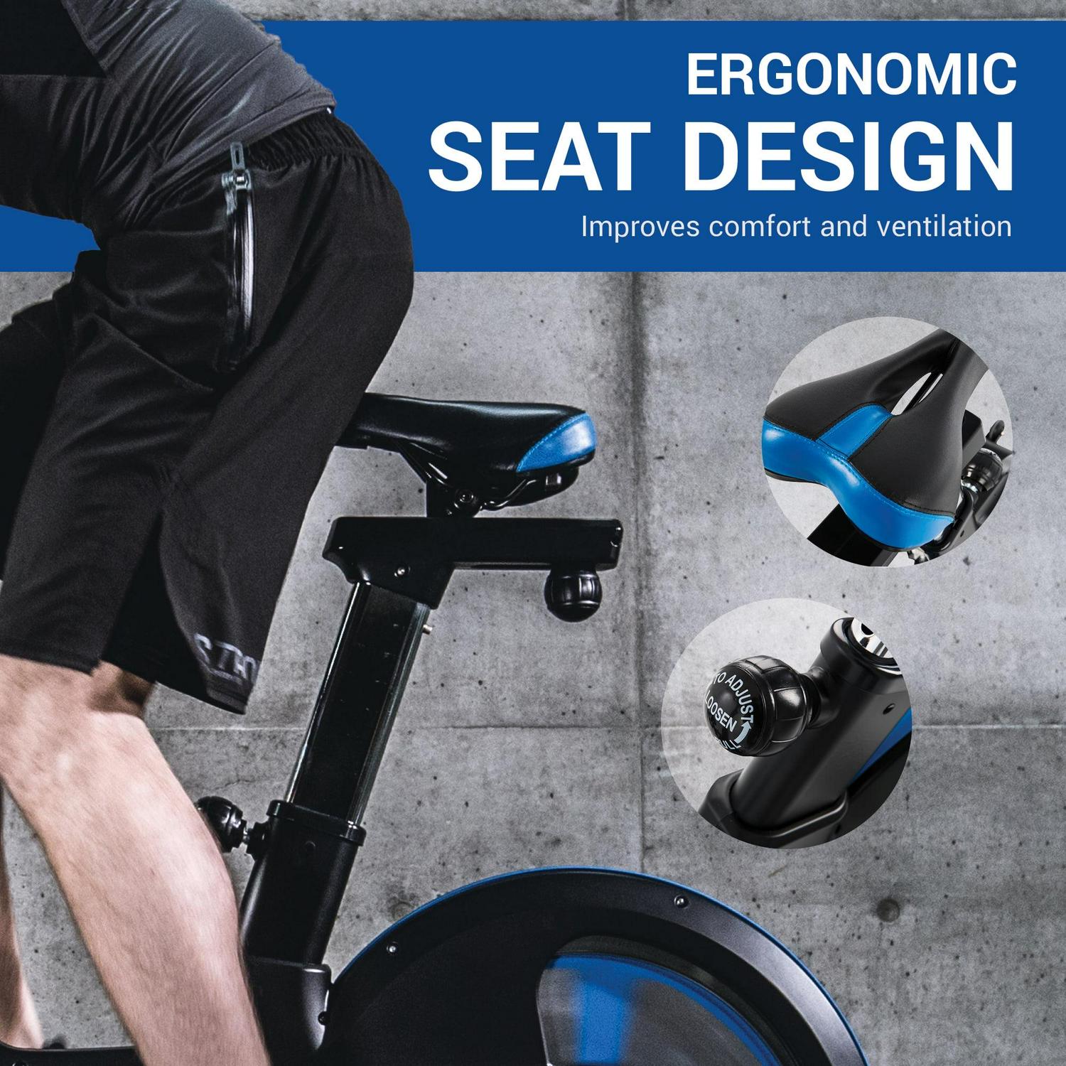 XTERRA Fitness MBX2500 Indoor Cycling Exercise Bike with 48.5 lb Flywheel, LCD Display, 8 Resistance Levels - Image 5