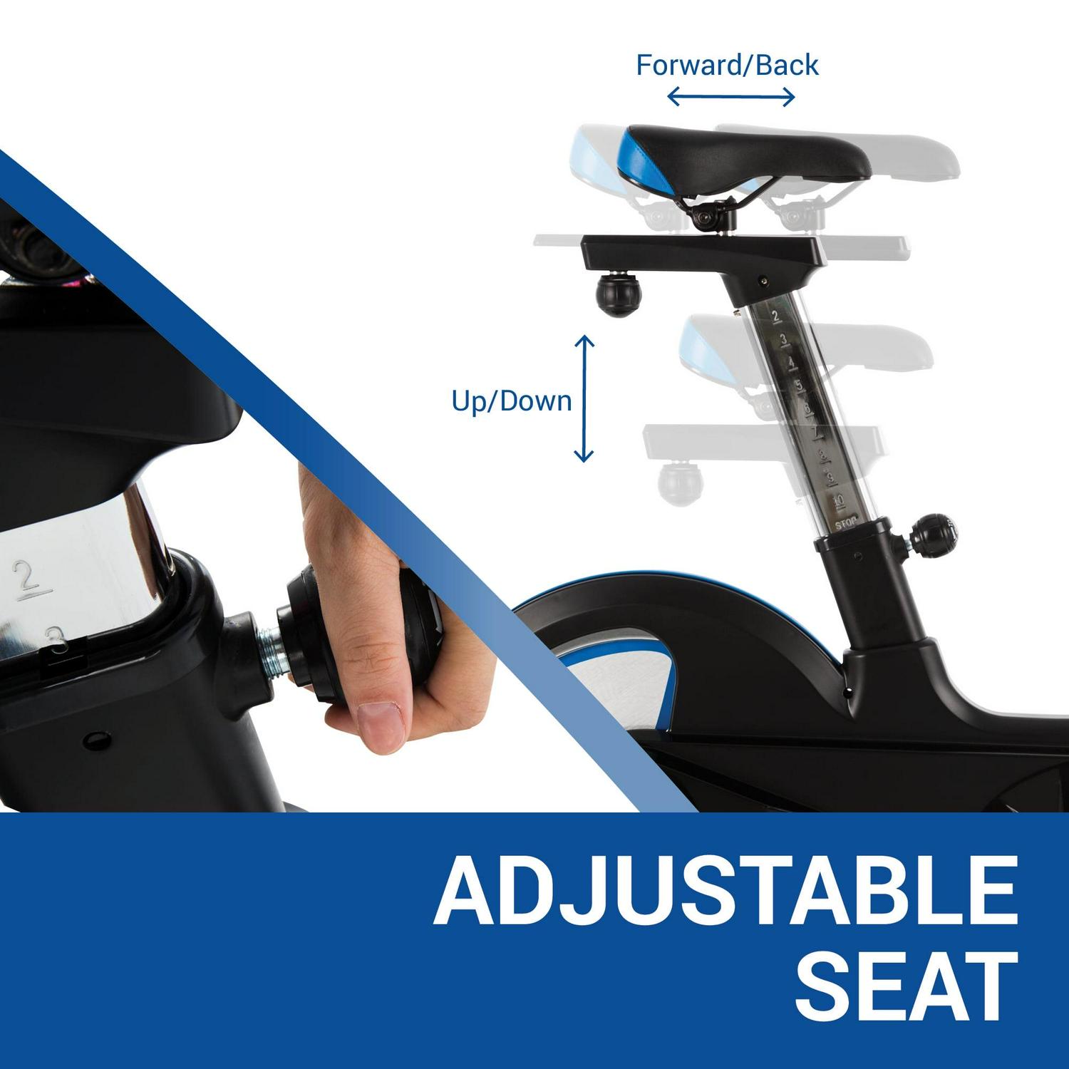 XTERRA Fitness MBX2500 Indoor Cycling Exercise Bike with 48.5 lb Flywheel, LCD Display, 8 Resistance Levels - Image 6