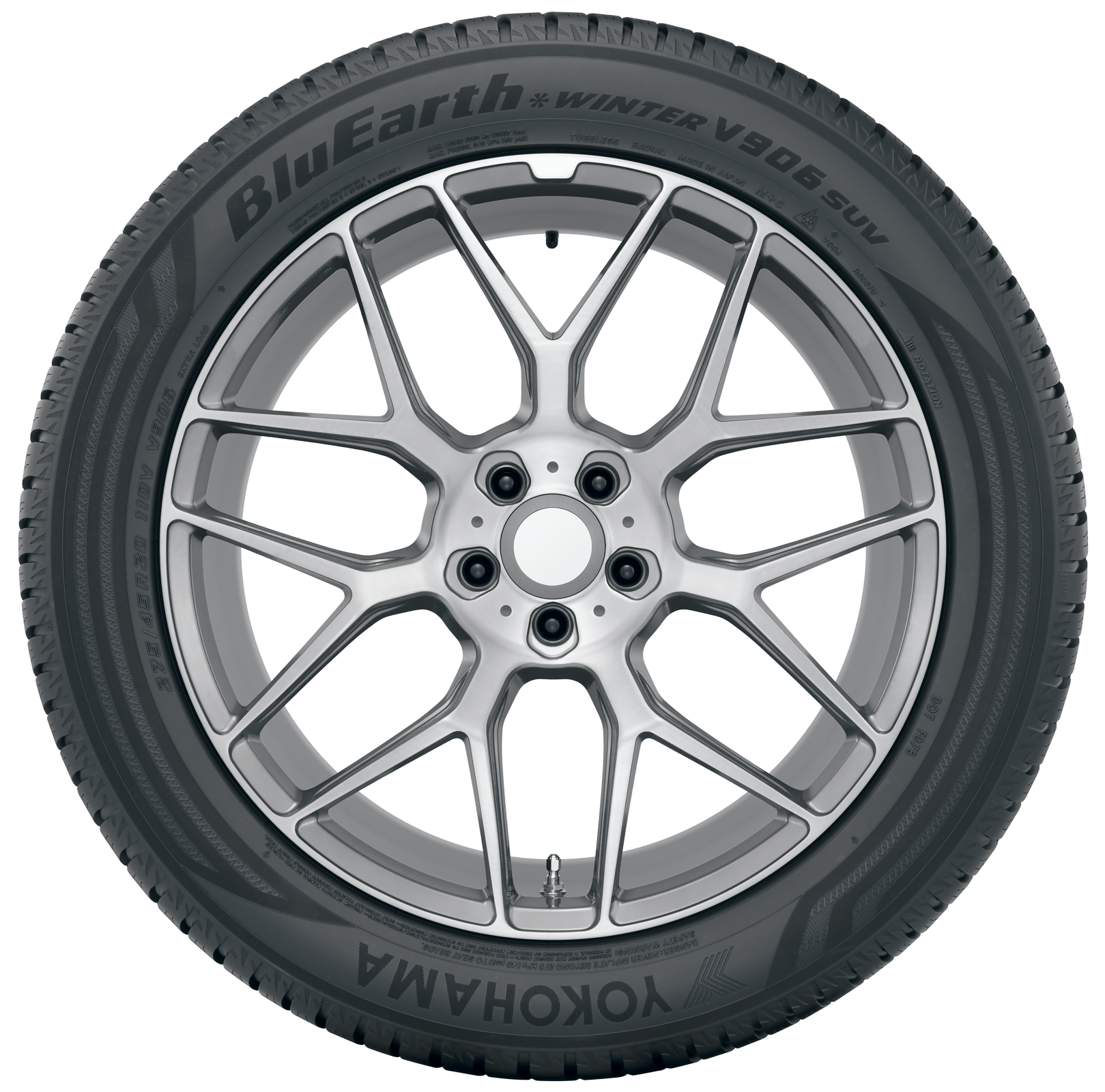 Yokohama BluEarth Winter V906 Winter 225/55R17 101V XL Passenger Tire - Image 3