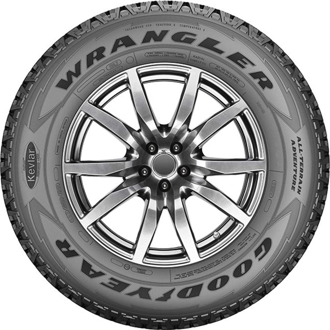 Goodyear Wrangler All-Terrain Adventure with Kevlar All Terrain LT265/70R17 121/118S E Light Truck Tire - Image 3